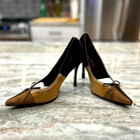 New Victoria - Secret Colin Stuart Suede Color Blocked Shoes - Picture 3 of 8